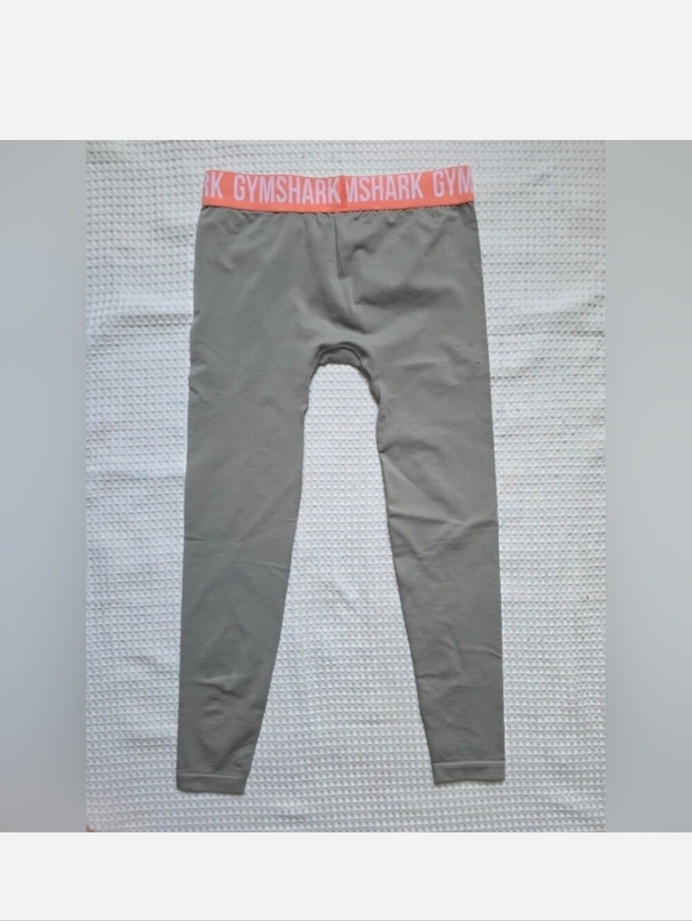 Gymshark Olive Leggings with Pink Logo Waistband - Picture 11 of 11